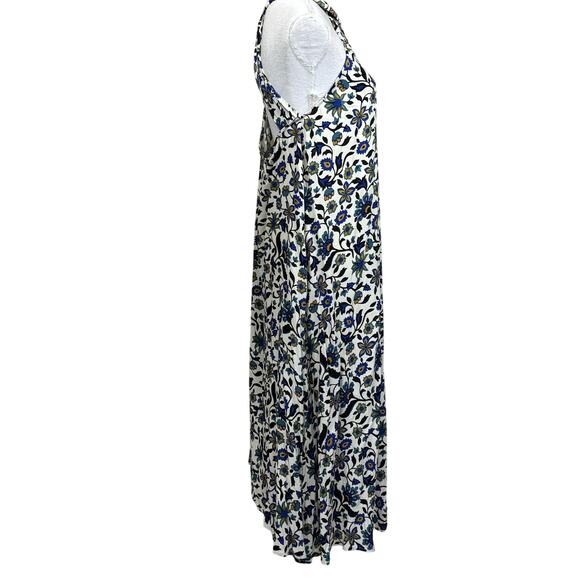 Sezane Blue and Cream Floral Maxi Dress - Picture 2 of 5